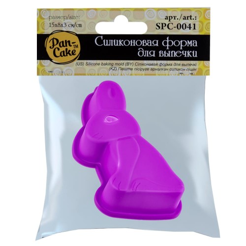 Форма силиконовая "Pan-Cake"   для тортов и пирогов   SPC-0041   15 x 8 x 3 см  СК/Распродажа  "заяц"
