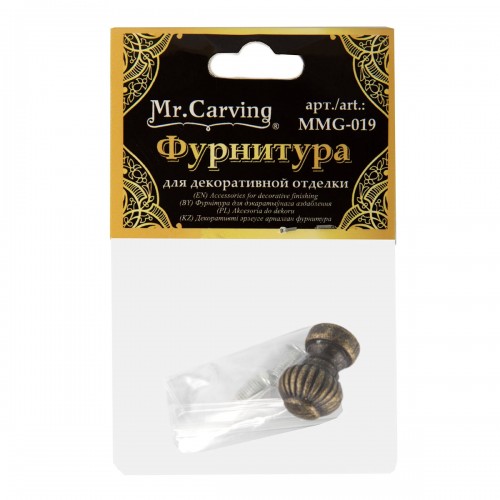 "Mr. Carving"   MMG-019   фурнитура для шкатулок "ручка"   1 x 1.9 см  5 х  1 шт. №02 бронза