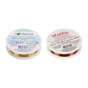 "Zlatka"   / "Gamma"   Проволока для бисера   DGB-3  d 0.3 мм  50 м ± 0.5 м №05 зеленый