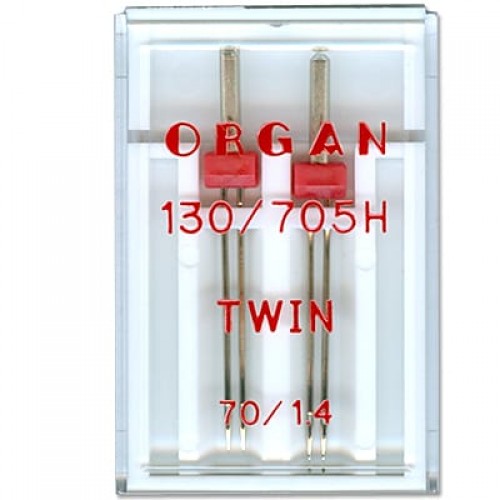 Иглы для быт. шв. машин "ORGAN"   70/1.4   2 шт  в пенале 5102040 двойные