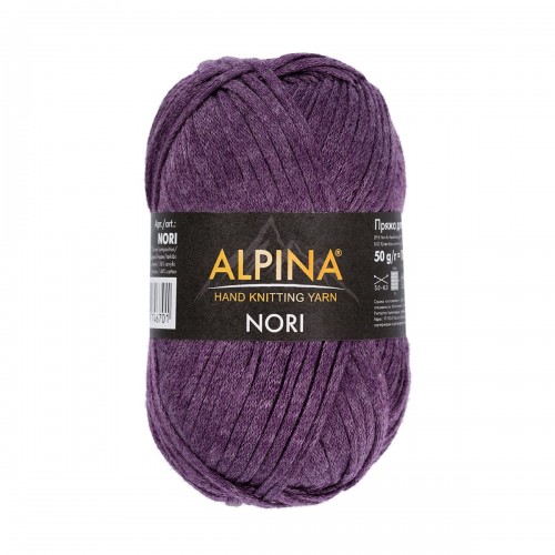 Пряжа ALPINA "NORI"   56\% акрил, 44\% хлопок   10 шт. х  50 г  100 м ± 5 м  СК/Распродажа №02 БЕЛЫЙ