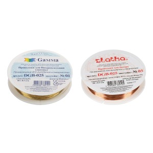 "Zlatka"   / "Gamma"   Проволока для бисера   DGB-025  d 0.25 мм  50 м ± 0.5 м №04 под медь