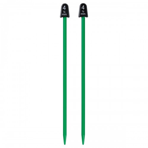 Спицы  PRYM 218403   прямые   пластик  d 4.5 мм  17 см  2 шт зеленые
