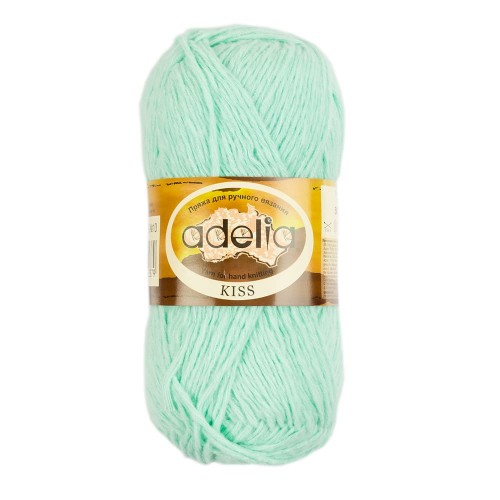 Пряжа ADELIA "KISS"   100\% полиэстер   10 шт. х  50 г  145 м ± 7 м №01 ЧЕРНЫЙ