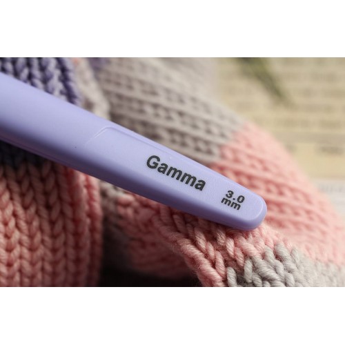 Для вязания "Gamma"   CH-LD   крючок с подсветкой   пластик  d 4.0 мм  15.6 см  в картонной упаковке с европодвесом розовый