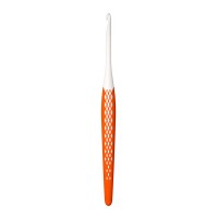 Для вязания "PRYM"   218486   крючок для вязания Ergonomics   пластик  d 4.5 мм  16 см  в картонной упаковке оранжевый