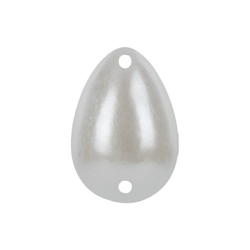Бусина "Zlatka"   пластик   JJBH-07   10 x 14 мм  5 х  15 шт №01 Жемчужный
