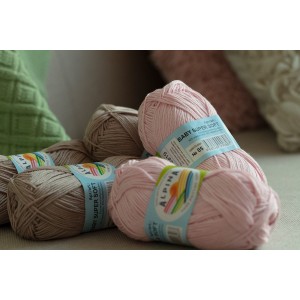 Пряжа ALPINA "BABY SUPER SOFT"   50\% хлопок, 50\% бамбук   10 шт. х  50 г  150 м ± 10 м №17 амарантовый
