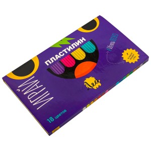 "Лео"   "Играй"   Пластилин классический   LPMC-0118   360 г ( в картонной упаковке )  18 цв. .