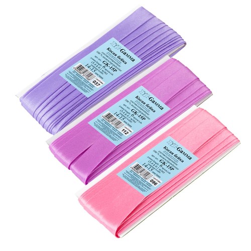 Косая бейка   ФАСОВКА   "Gamma"   GK-15P   14 -  15 мм  5 х  5.4 м №098 т. розовый
