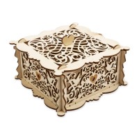 Заготовка для декорирования "Mr. Carving"   ВК-047   Шкатулка "Резная"   фанера   15  х 15 х  9 см .