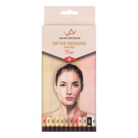 "VISTA-ARTISTA"   Fine   VFCPS-12   Набор цветных  карандашей Скинтонс   заточенный   8 х  12 цв. .