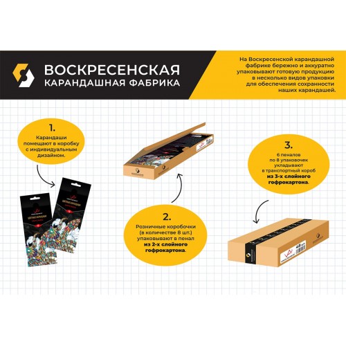 "VISTA-ARTISTA"   Fine   VFCPS-12   Набор цветных  карандашей Скинтонс   заточенный   8 х  12 цв. .