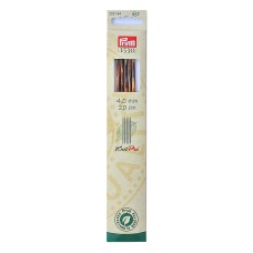 Спицы  PRYM 223164   чулочные "Natural"   береза  d 4.0 мм  20 см  5 шт .