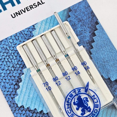 Иглы для бытовых швейных машин Shcmetz 130/705 H Universal ассорти 70(1). 80(2). 90(2) 5 шт.