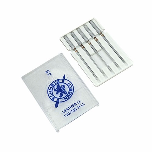 Иглы для бытовых швейных машин Shcmetz 130/705 H LL Leather NM80 5 шт.