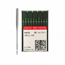 Иглы для промышленных швейных машин 134 LL 75 для кожи GROZ-BECKERT (10 шт)
