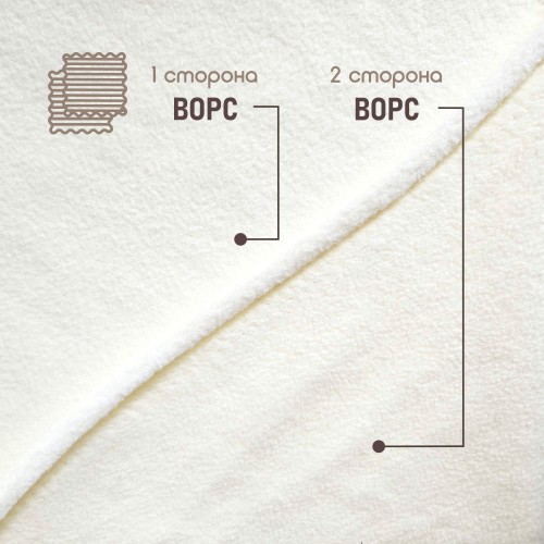 Флис двухсторонний антипиллинг "SENTEX" 230 г/м2 100% ПЭ молоко