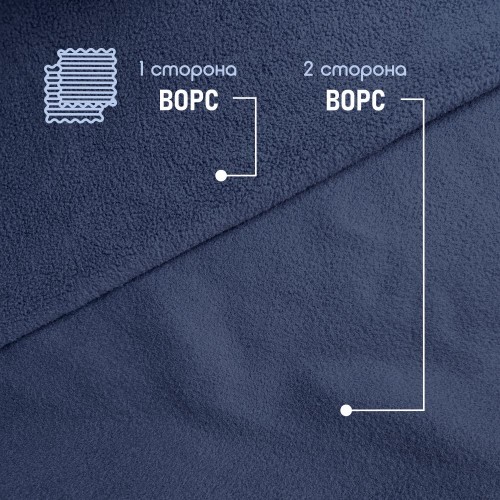 Флис двухсторонний антипиллинг "SENTEX" (ФАСОВКА 50*50см) 230 г/м2 100% ПЭ темно-синий