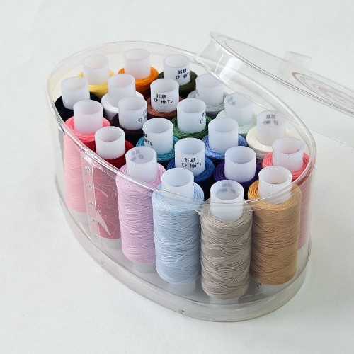 Нитки лавсан 35ЛЛ 200м цветные (22шт.в наборе)