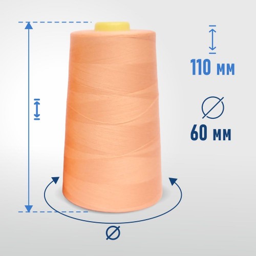 Нитки 100%  полиэстер 40/2 5000 ярдов 1037