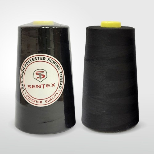 Нитки 100%  полиэстер 40/2 5000 ярдов чёрный