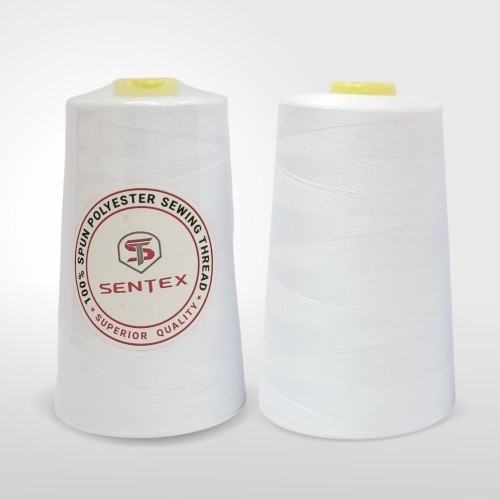 Нитки 100%  полиэстер 40/2 5000 ярдов белый