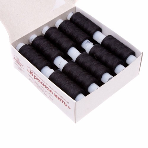 Нитки лавсан 45ЛЛ 200м чёрный - 20 шт