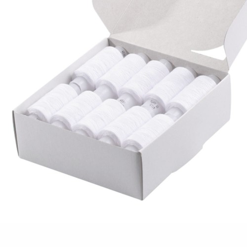 Нитки лавсан 45ЛЛ 200м белые - 20 шт