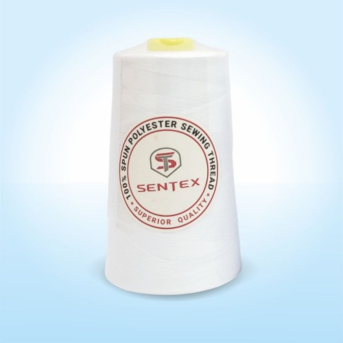 Нитки 100%  полиэстер 50/2 5000 ярдов белый