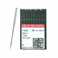 Иглы для промышленных швейных машин DB*1 100 R универсальные GROZ-BECKERT (10 шт)