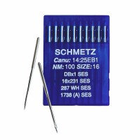 Иглы для промышленных швейных машин DB*1 100 SES для трикотажа Schmetz (10 шт)
