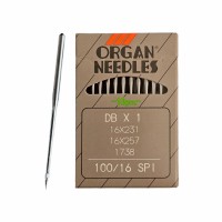 Иглы для промышленных швейных машин DB*1 100 SPI для шелковых тканей ORGAN (10 шт)