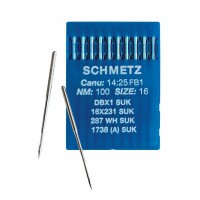 Иглы для промышленных швейных машин DB*1 100 SUK для высокоэластичных тканей Schmetz (10 шт)