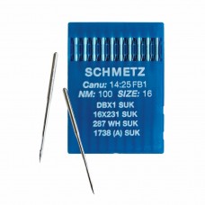 Иглы для промышленных швейных машин DB*1 100 SUK для высокоэластичных тканей Schmetz (10 шт)