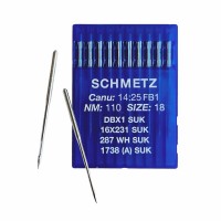 Иглы для промышленных швейных машин DB*1 110 SUK для высокоэластичных тканей Schmetz (10 шт)