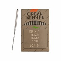 Иглы для промышленных швейных машин DB*1 60 универсальные ORGAN (10 шт)