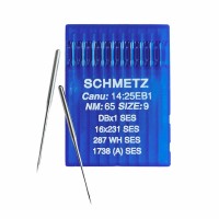 Иглы для промышленных швейных машин DB*1 65 SES для трикотажа Schmetz (10 шт)