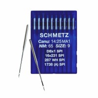 Иглы для промышленных швейных машин DB*1 65 SPI для шелка Schmetz (10 шт)