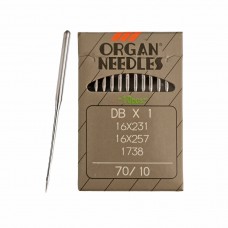 Иглы для промышленных швейных машин DB*1 70 универсальные ORGAN (10 шт)