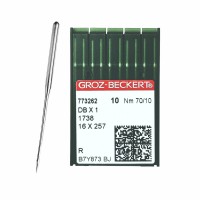 Иглы для промышленных швейных машин DB*1 70 R универсальные GROZ-BECKERT (10 шт)