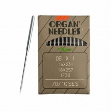 Иглы для промышленных швейных машин DB*1 70 SES для трикотажа ORGAN (10 шт)