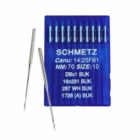 Иглы для промышленных швейных машин DB*1 70 SUK для высокоэластичных тканей Schmetz (10 шт)