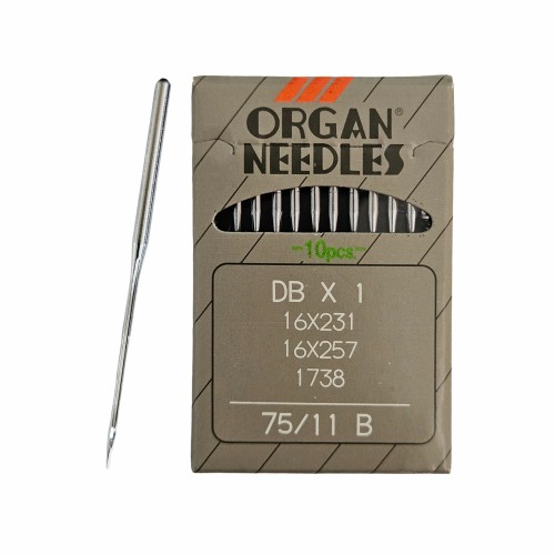 Иглы для промышленных швейных машин DB*1 75 B (SUK) для высокоэластичных тканей ORGAN (10 шт)