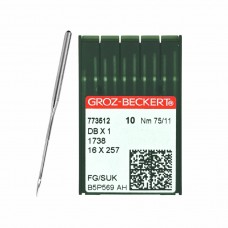 Иглы для промышленных швейных машин DB*1 75 SUK для высокоэластичных тканей GROZ-BECKERT (10 шт)