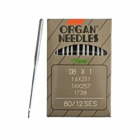 Иглы для промышленных швейных машин DB*1 80 SES для трикотажа ORGAN (10 шт)