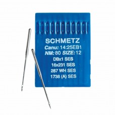 Иглы для промышленных швейных машин DB*1 80 SES для трикотажа Schmetz (10 шт)