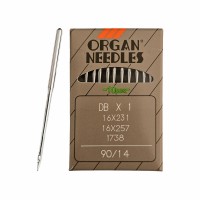 Иглы для промышленных швейных машин DB*1 90 универсальные ORGAN (10 шт)