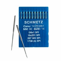 Иглы для промышленных швейных машин DB*1 90 SPI для шелка Schmetz (10 шт)