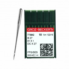 Иглы для промышленных швейных машин DC*27 100 SES для трикотажа GROZ-BECKERT (10 шт)